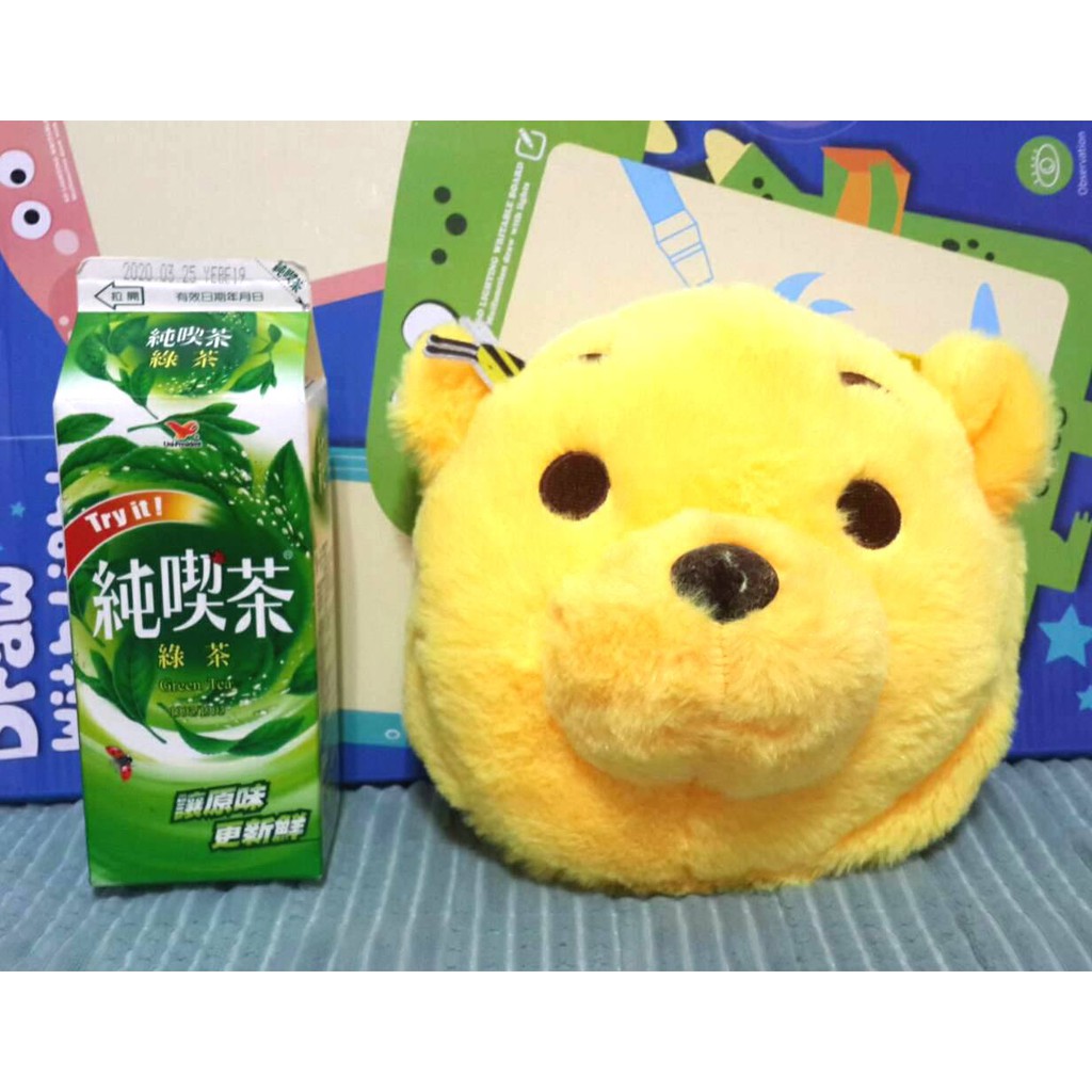 (快速出貨) 可愛 黃色 熊頭 熊熊 毛絨 側背包 斜背包 收納包 包包 書包 露營(交換禮物、禮物、兒童禮物、新年禮物