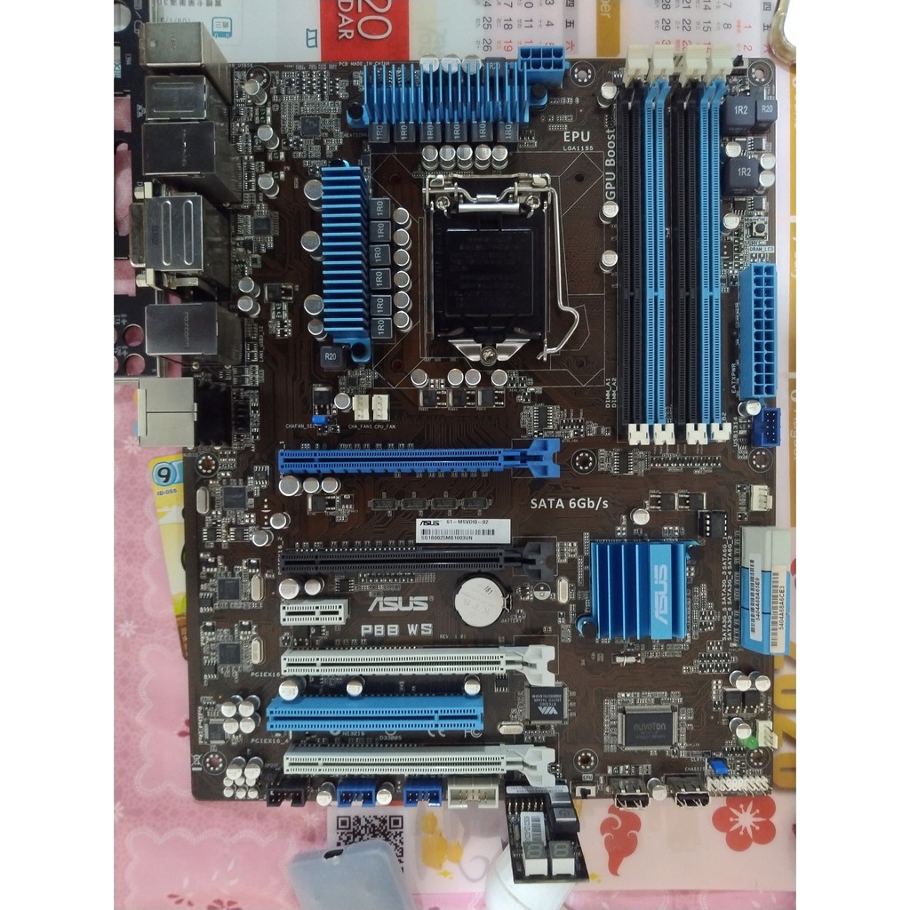 ASUS 華碩 P8B WS 主機板 LGA1155 C206 DDR3 4插槽 Xeon 四顯示卡槽 32GB 伺服器