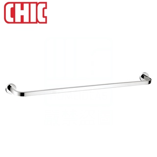 《CHIC 喜客》60cm 單桿 毛巾桿 180.0860 純銅材質 加厚電鍍鉻表層 毛巾架 專業外銷品牌【免運費】