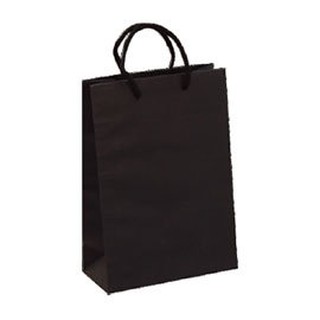 ☆╮Jessice 雜貨小鋪╭☆手提紙袋 4K 黑色無印(黑繩附底版) 寬17.5x高25.5x側8cm 25入