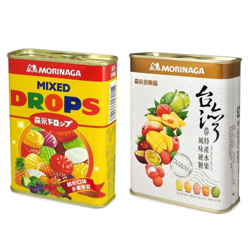 《番薯先生》現貨 森永製菓 DROPS 多樂福水果糖 古早味鐵盒 台灣限定 風味特產水果
