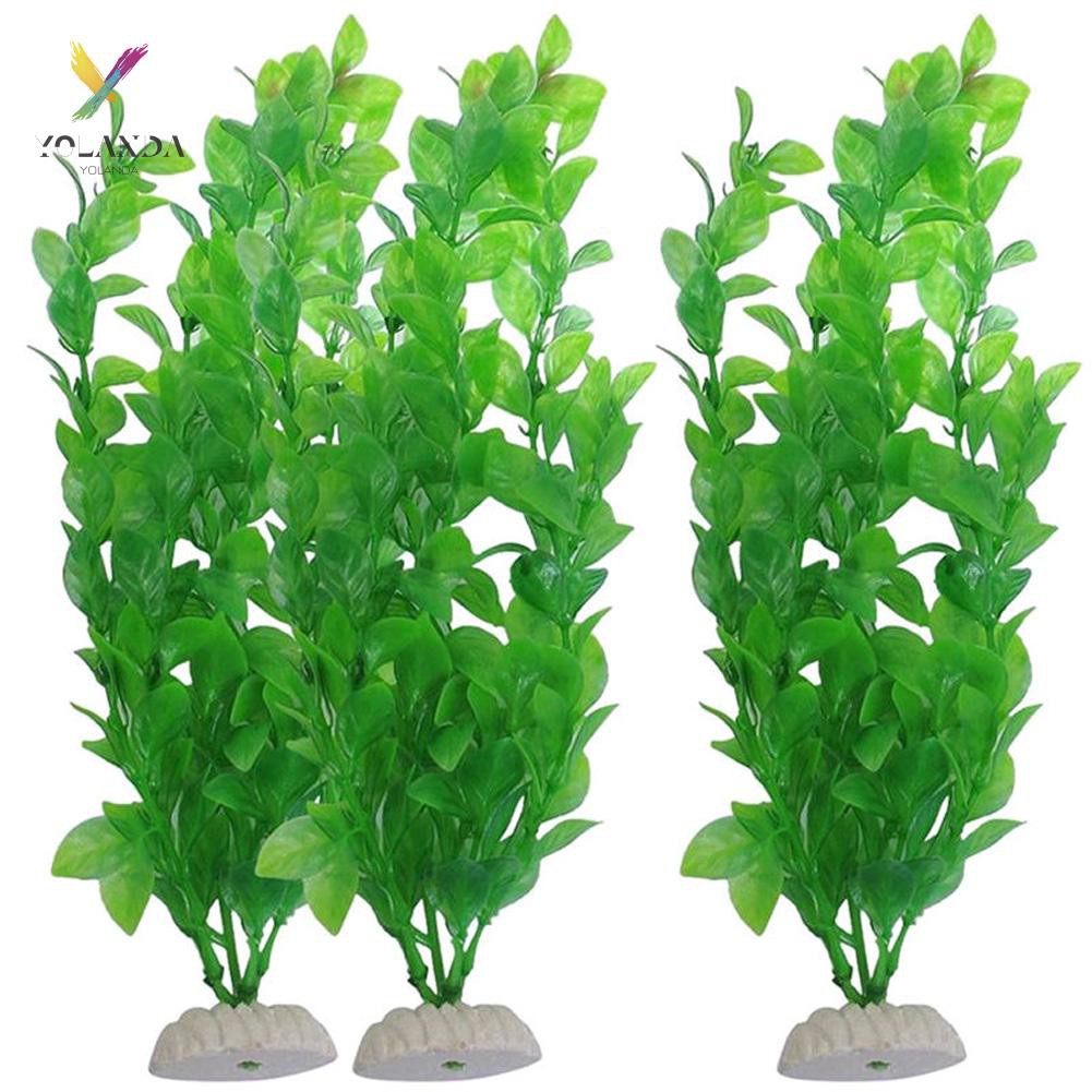 Yld 魚缸水族箱塑料植物的人造塑料水下草綠色植物家居裝飾 蝦皮購物