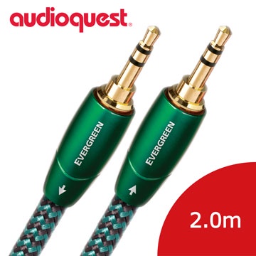 美國線聖 Audioquest Evergreen (3.5mm↔3.5mm) 高級喇叭線 訊號線 2.0M 公司貨