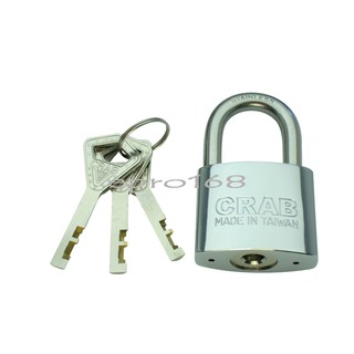 CRAB 313# 短鉤白鐵冷凍安全掛鎖/鎖頭/白鐵掛鎖/銅掛鎖/置物櫃鎖