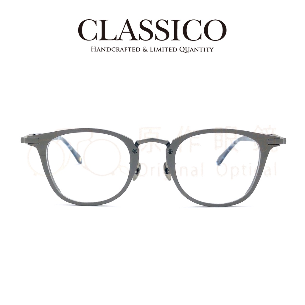 台灣 CLASSICO 眼鏡 M37 C4 (霧銀/藍琥珀)  經典方形 【原作眼鏡】