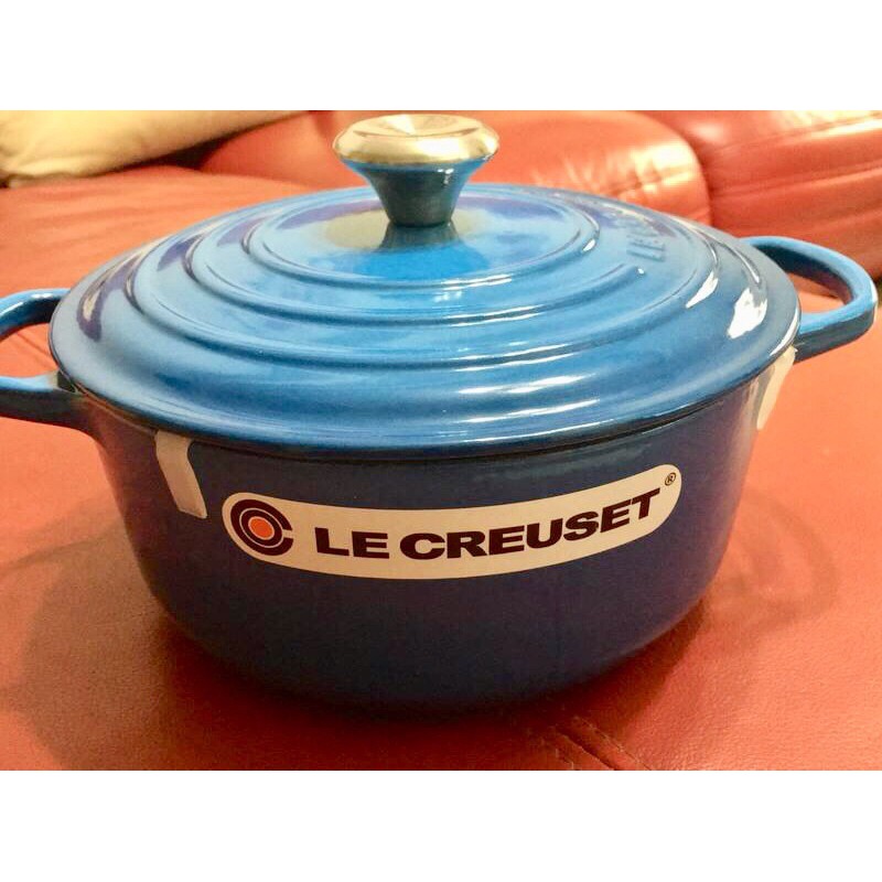 Le Creuset鑄鐵典藏圓鍋20CM鋼頭（馬賽藍）