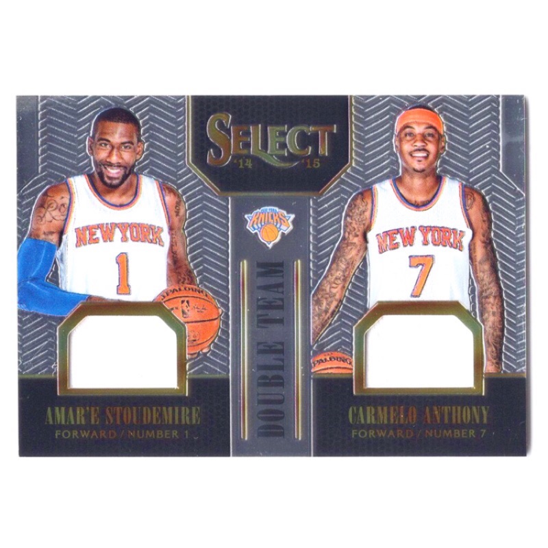 甜瓜Anthony &amp; 阿嬤Stoudemire / Select雙巨頭系列限量149張雙人雙球衣卡 NBA 球員卡