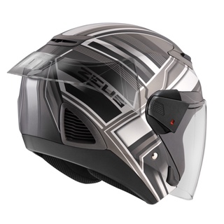 ZEUS ZS-611F ZS611F TT30 消光黑銀 眼鏡溝槽 內墨鏡 半罩 安全帽《淘帽屋》