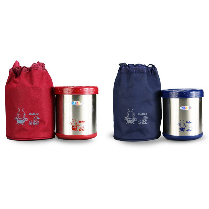 【超商免運】【三光牌】蘇香不鏽鋼保溫提鍋保溫飯盒0.85L藍色/紅色附隔層專用提袋 K850B