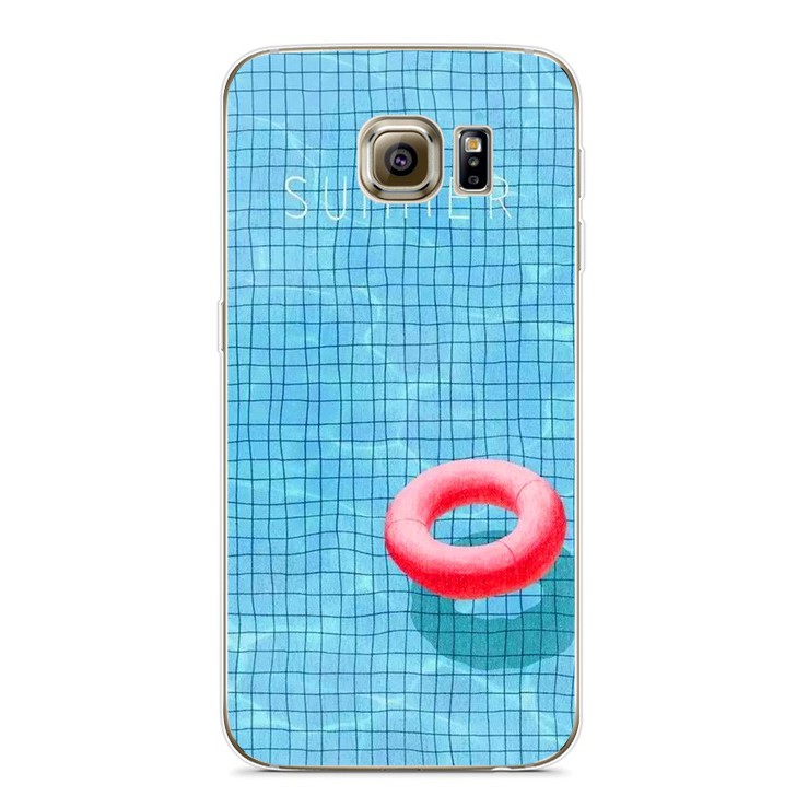 夏日游泳池三星SAMSUNG C9PRO泳圈圖透明手機軟殼