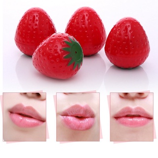 草莓潤唇膏滋潤柔滑唇線抗干燥唇部護理產品彩妝