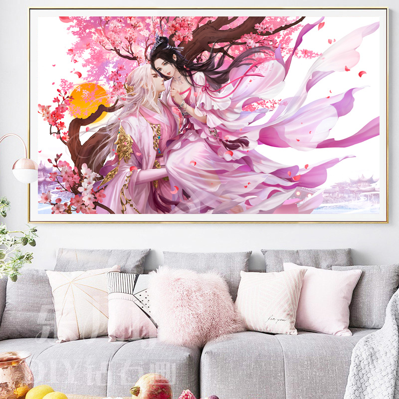 新時尚 免運 神仙眷侣钻石画新婚情侣结婚款钻石绣贴钻画砖石秀印花十字绣 蝦皮購物