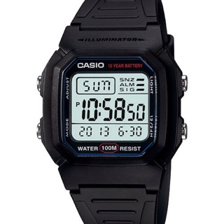 【富安鐘錶】台灣卡西歐公司貨CASIO 10Year黑武士電子錶 W-800H-1A 一年保固