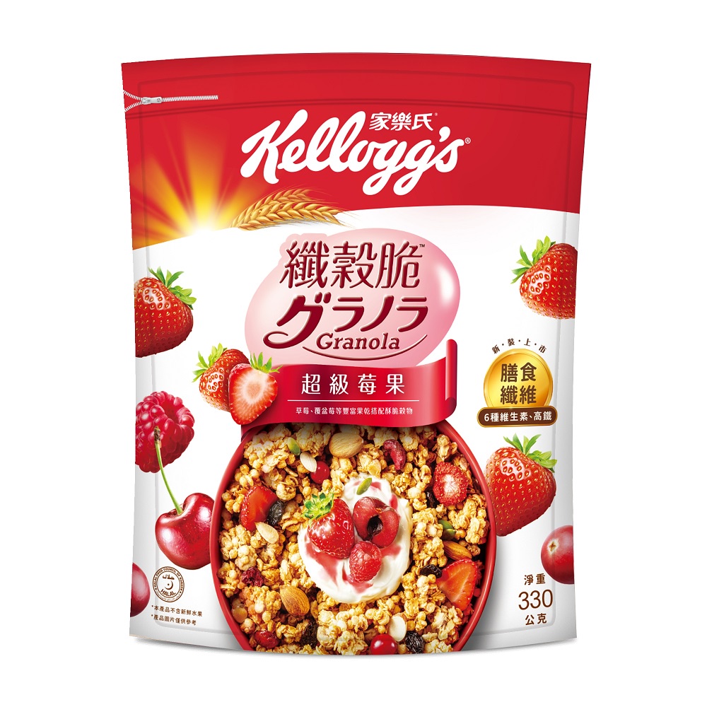 家樂氏纖穀脆-超級莓果330g克【家樂福】
