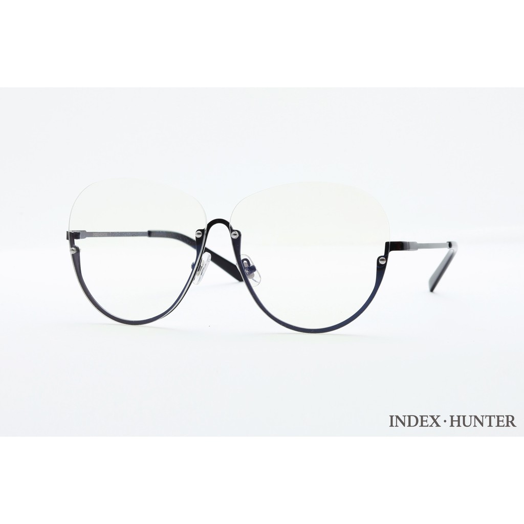 Index Hunter See Me Fly 黑框透明無上框眼鏡 蝦皮購物