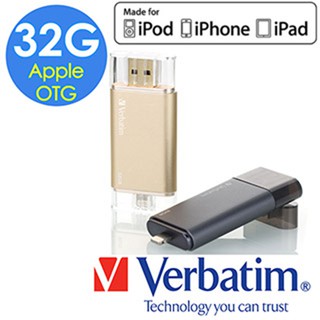 【Verbatim 威寶】Apple I-Drive OTG 32GB USB3.0 蘋果專用金屬雙向碟(福利品)