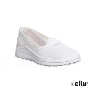 CCILU 超輕量飛織網布休閒娃娃鞋-女款-302321002極簡白