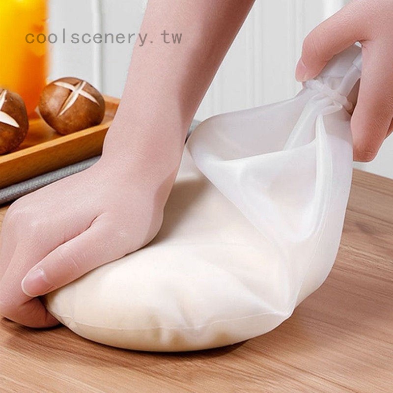 廚房矽膠和麵袋 加厚不沾手揉麵袋 家用烘培醒面揉麵袋子