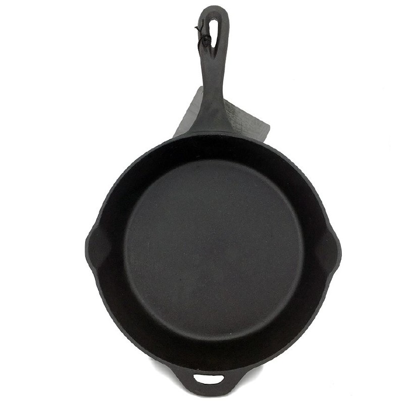 【Camp Chef】10吋鑄鐵煎鍋 (已養鍋) 貼心雙倒嘴設計 舒適設計手柄