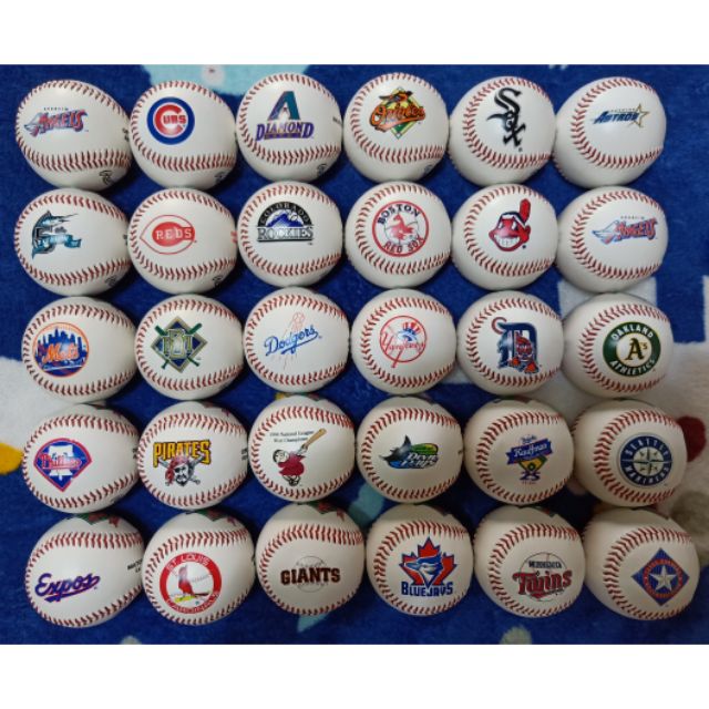 美國職棒大聯盟MLB的完整大全套30顆LOGO紀念球 絕版特殊的1997年開幕戰紀念球  鈴木一朗 大谷翔平 王建民