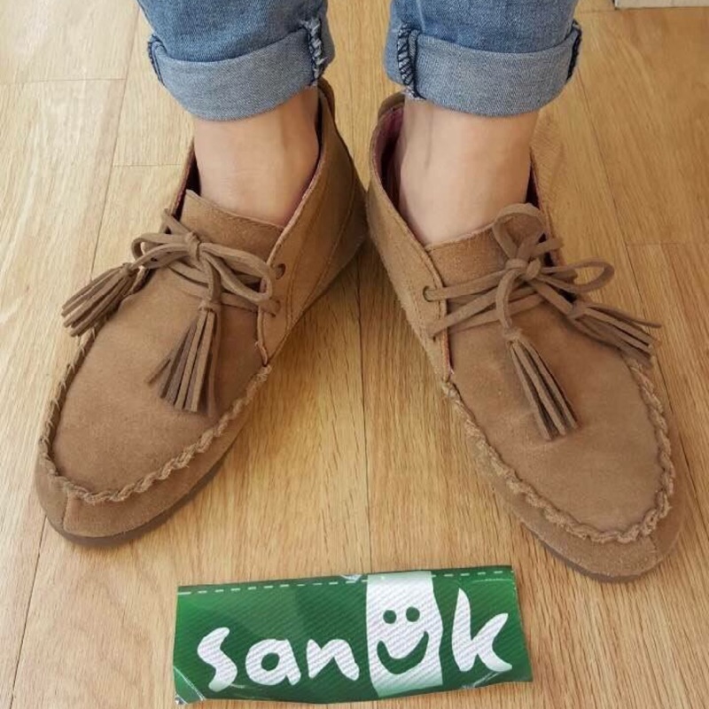 【Sanuk】2016雜誌款 麂皮短靴 女  US 7/ EU 38 全新