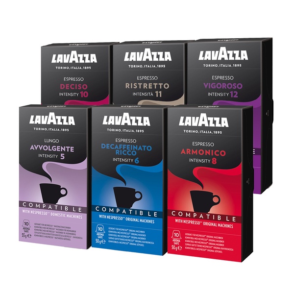 【LAVAZZA】咖啡膠囊6種風味(適用於Nespresso膠囊機)