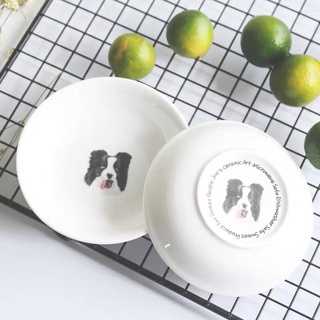預購款/邊境牧羊犬/4英吋小餐盤/陶瓷餐具