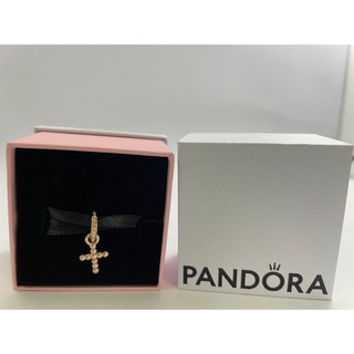 【全新現貨】英國🇬🇧 正品 Pandora 潘朵拉 手鍊 串飾 串珠 情侶 情人節 祝福 祈禱 玫瑰金 十字架 吊飾