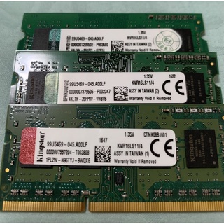 二手良品 金士頓 kingston 筆記型記憶體 DDR3L 1600 4G NB RAM