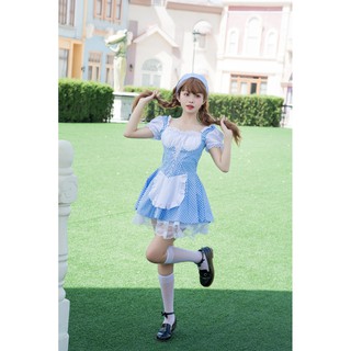 cosplay日常格子女傭制服誘惑清純圍裙角色扮演咖啡廳女僕裝