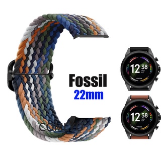 Fossil 錶帶 22mm 錶帶 尼龍運動軟手鍊 GEN 5 6 4 FS5132 FS5241 FS4682 FS