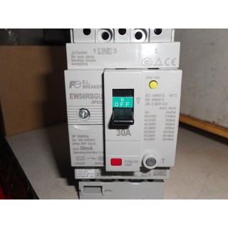 日本 FUJI 漏電斷路器 EW50RBGU 3P 30A 50A 100-440VAC 30mA 14KA 漏電開關