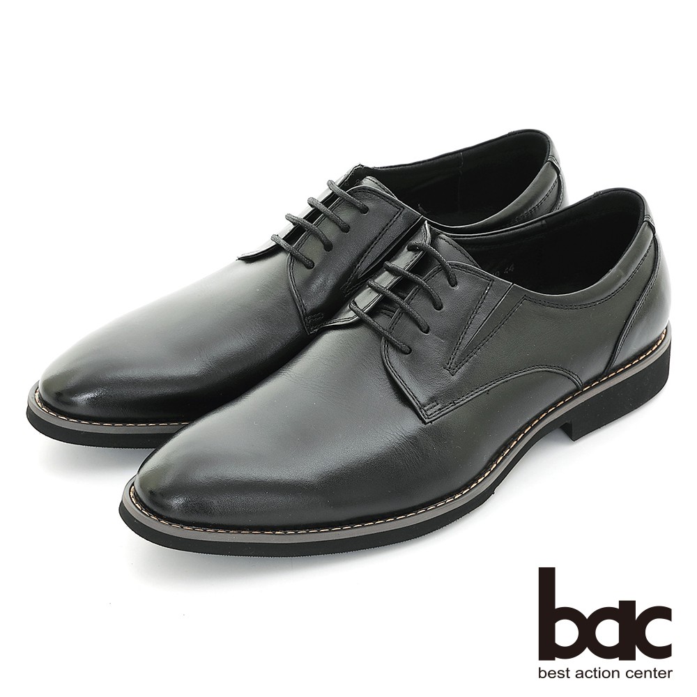 【bac】商務菁英 輕量真皮紳士鞋 - 黑色