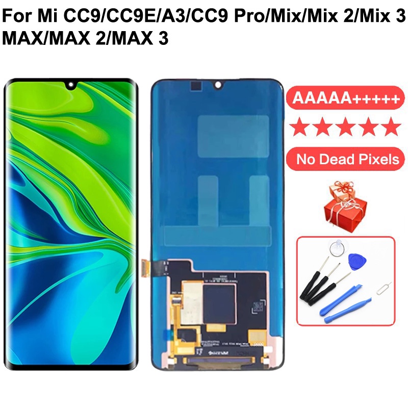 適用於小米 Mi CC9/CC9E/A3/CC9 Pro/Mix/Mix 2/Mix 3/Max 2 熒幕總成/液晶屏幕