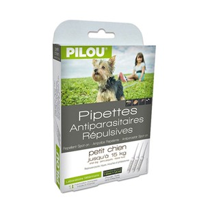 法國皮樂Pilou《天然防蚤滴劑-幼/小型犬用-3管入》GMP-歐盟認證-除蚤-預防跳蚤壁蝨防蚊滴劑