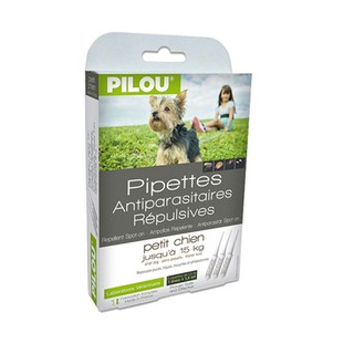 法國皮樂Pilou《天然防蚤滴劑-幼/小型犬用-3管入》防蚊第二代/GMP-歐盟認證/預防跳蚤壁蝨防蚊滴劑