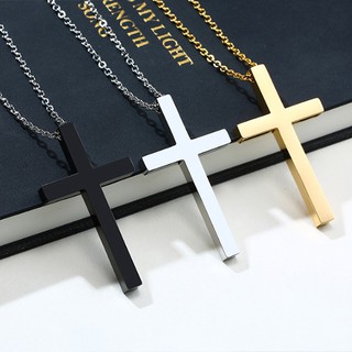 【CPN-237】精緻個性基督教大款十字架鈦鋼墬子項鍊/掛飾(三色)