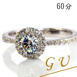【GU鑽石】A33銀飾品擬真鑽生日禮物求婚戒指科技鑽仿鑽 非水晶鋯石戒指 Apromiz 60分花朵鑽戒