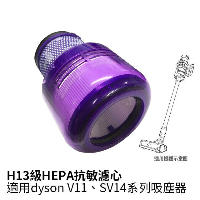 適用dyson戴森 H13級HEPA抗敏濾心 適用dyson V11、SV14系列無線吸塵器