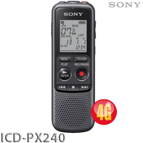 【MR3C】含稅附發票【台灣總代理公司貨】SONY新力 ICD-PX240 4GB 錄音筆 內建4GB