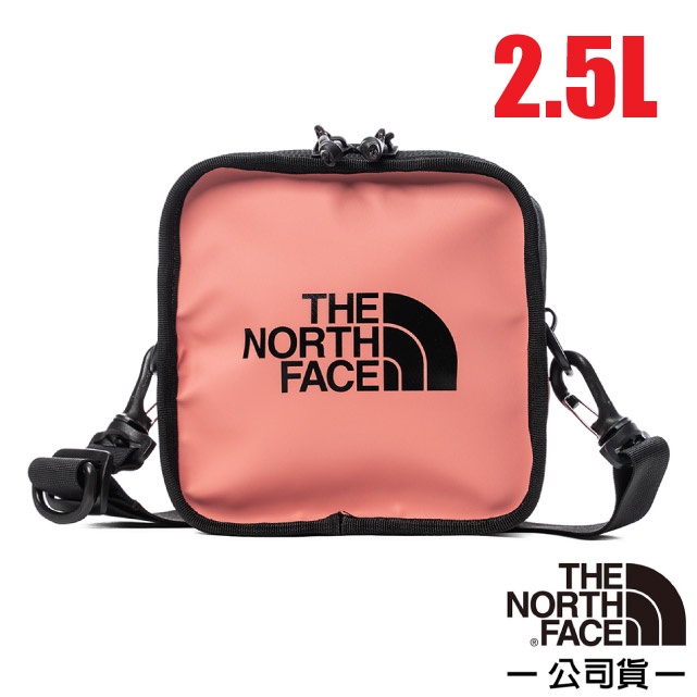 【美國 The North Face】 2.5L 大Logo多功能日用防水耐磨單肩斜背包/腰包/3VWS-4T5 朝霞粉