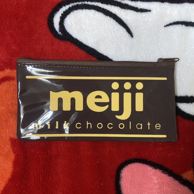 Meiji 明治 巧克力款 筆袋 收納袋 黑色