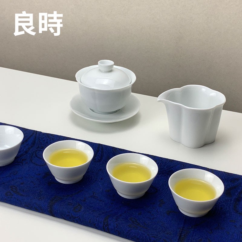 陶瓷蓋碗茶具蓋杯茶道三才碗現代日式簡約個性泡茶一蓋碗一茶海六個杯組