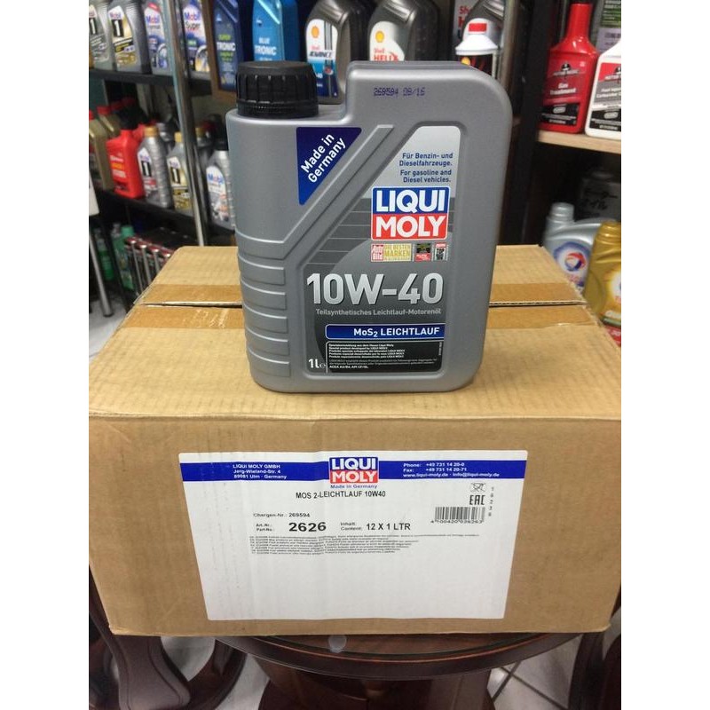 【LIQUI MOLY】LEICHTLAUF、MOS2、10W40、合成機油、1L/罐、12罐/箱【德國進口】