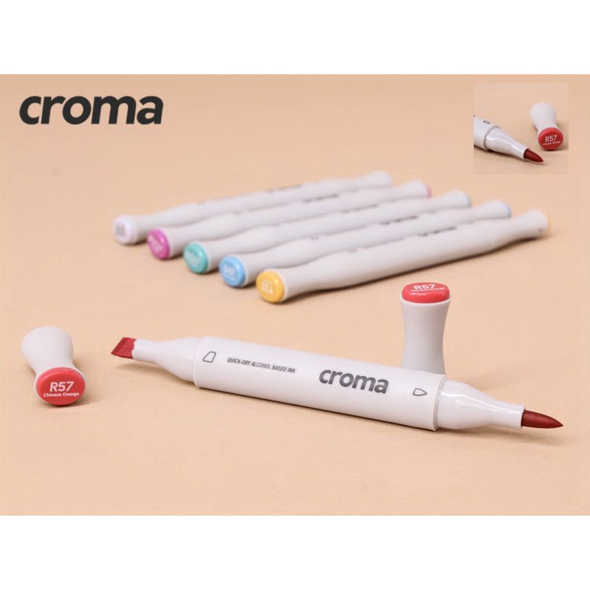 Croma美國 X5 軟毛麥克筆 (胚布束口袋) - 12.24.36.48色套裝