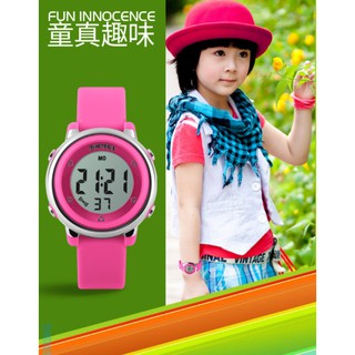 兒童手錶 臺灣現貨 時刻美時尚兒童電子手錶夜光女款防水學生LED手錶 1100