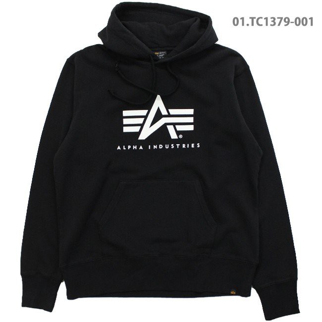 【Brand T】ALPHA INDUSTRIES FLYING A-MARK HOODIE 黑色*LOGO*連帽*帽T