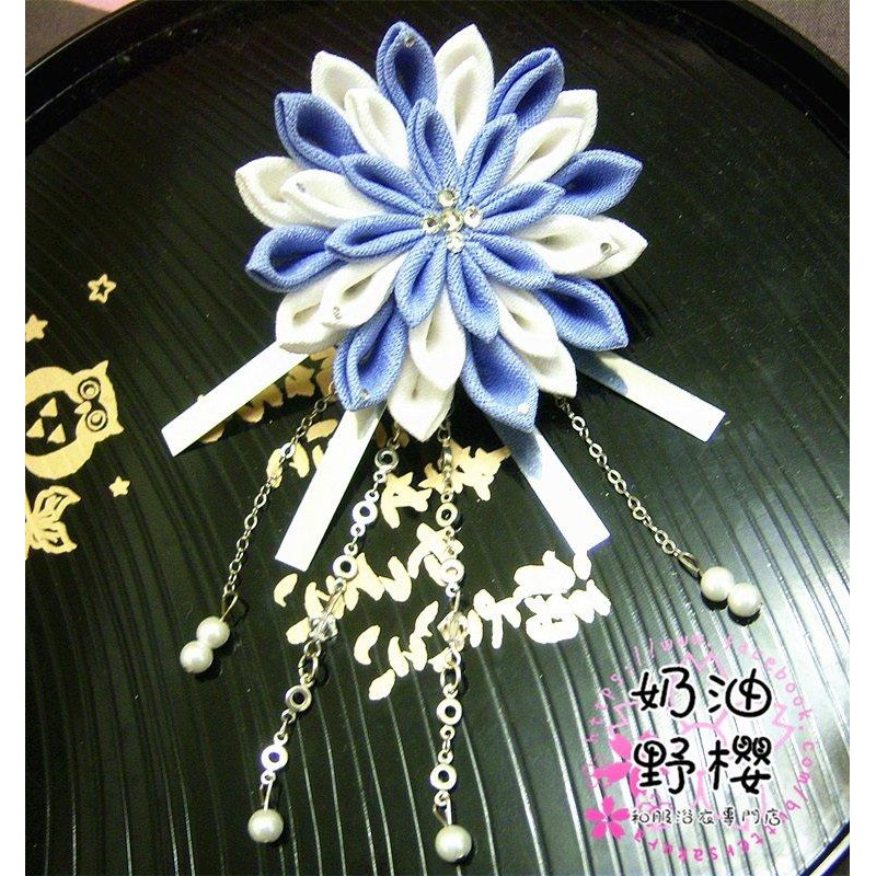 【奶油野櫻】-明菊-日本布花細工和服浴衣髮飾手作訂製