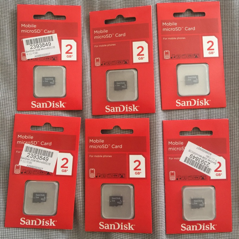 Sandisk SD 2G 記憶卡 全新終身保固 每張50元