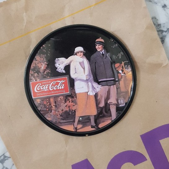 全新Coca Cola可口可樂復刻版軟木塞杯墊 冬季情侶款